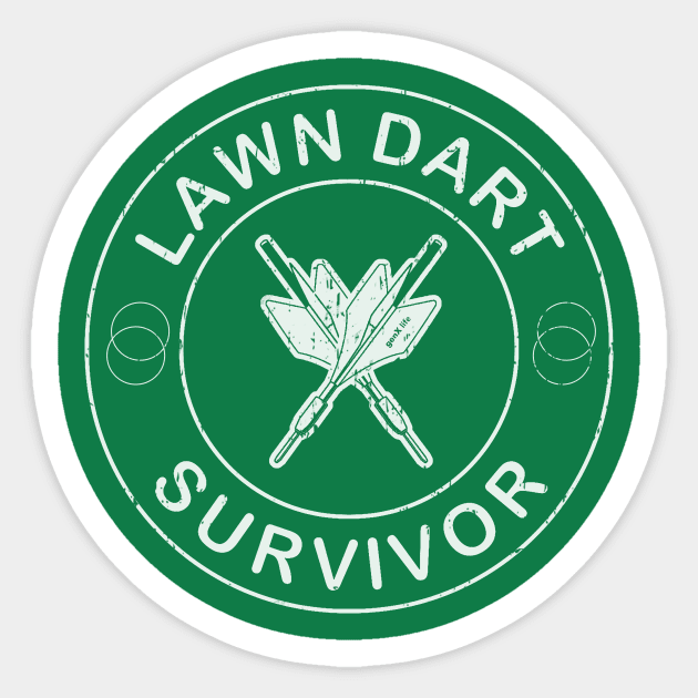 Lawn Dart Survivor Sticker by genX life